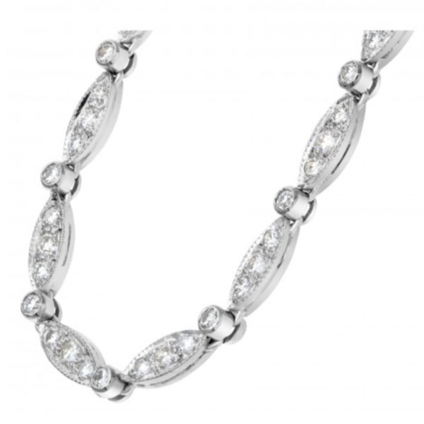 Diamond Necklace In 18k White Gold